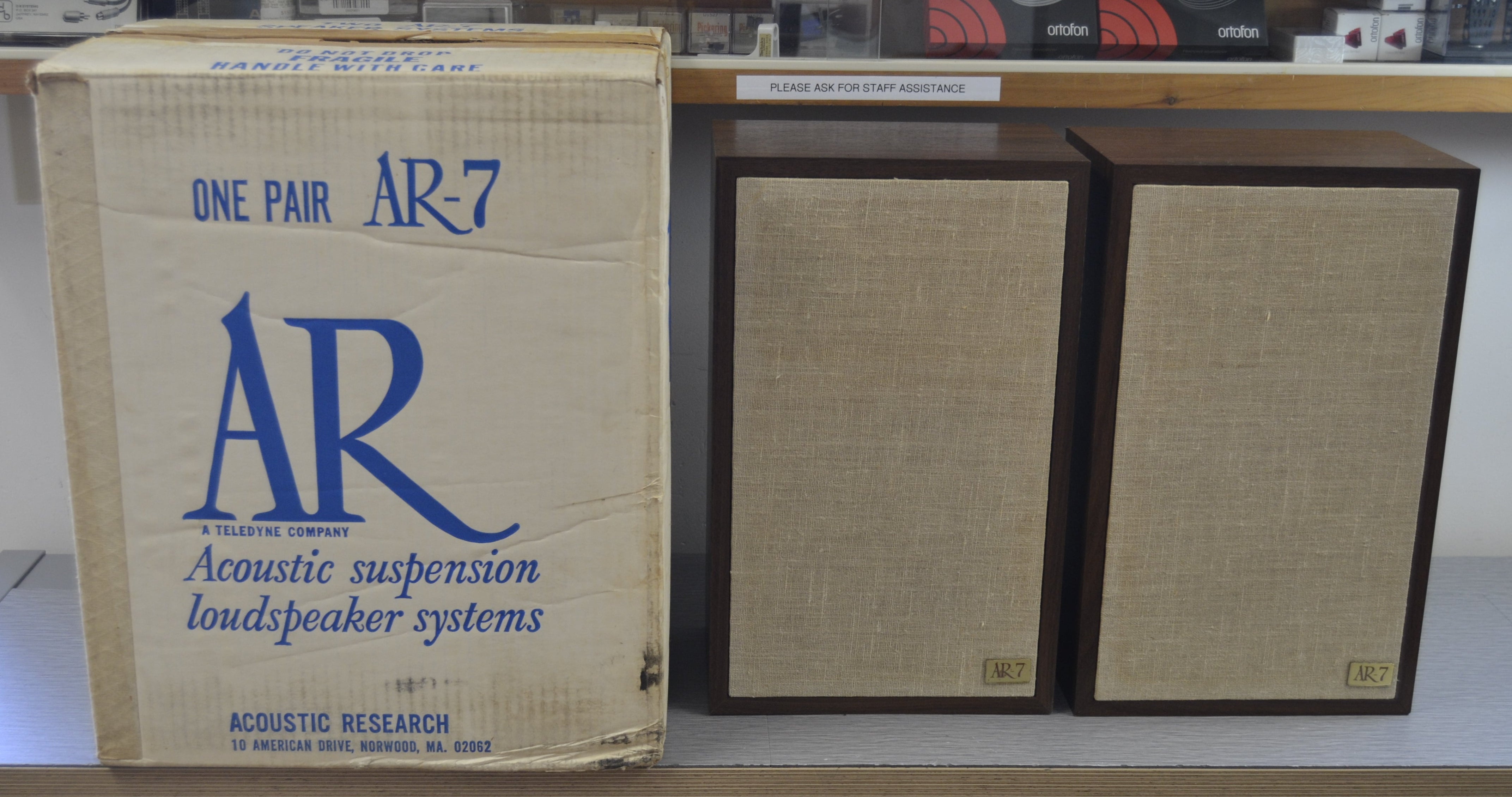Acoustic Research AR7 Bookshelf Speakers Box NEW Foams – The