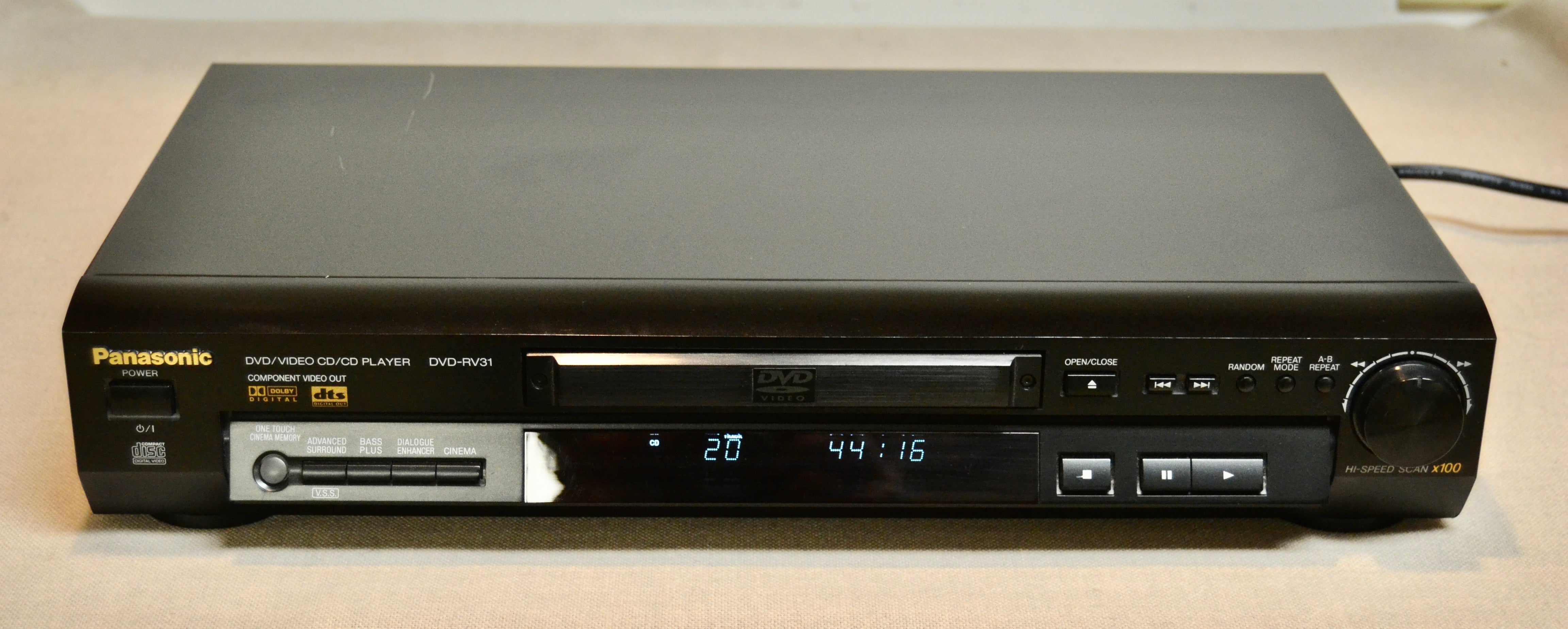 Panasonic DVD-D31 CD/DVD Single Player – The Turntable Store
