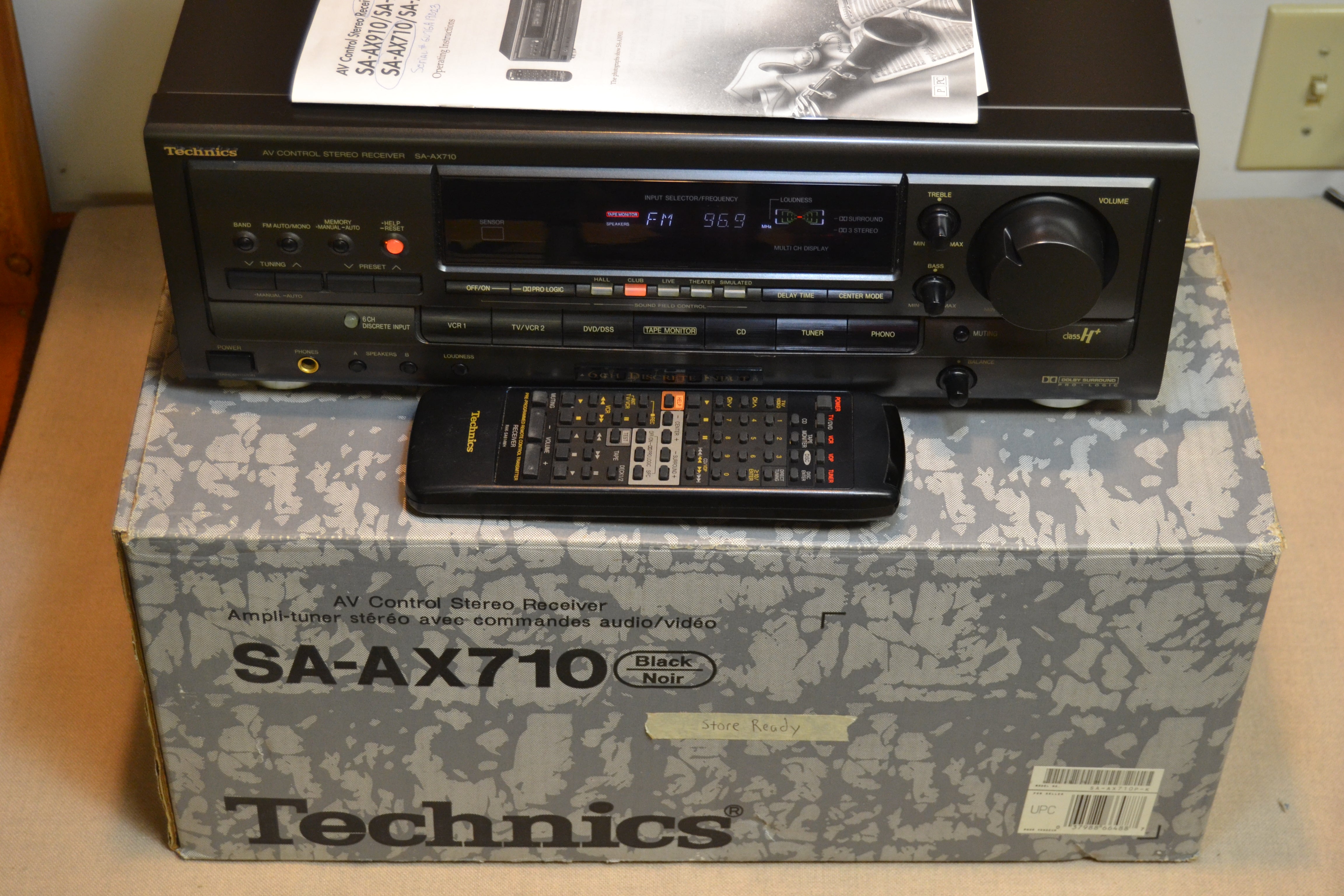 Technics SA-AX710 Stereo Receiver * Manual * Remote * Box – The