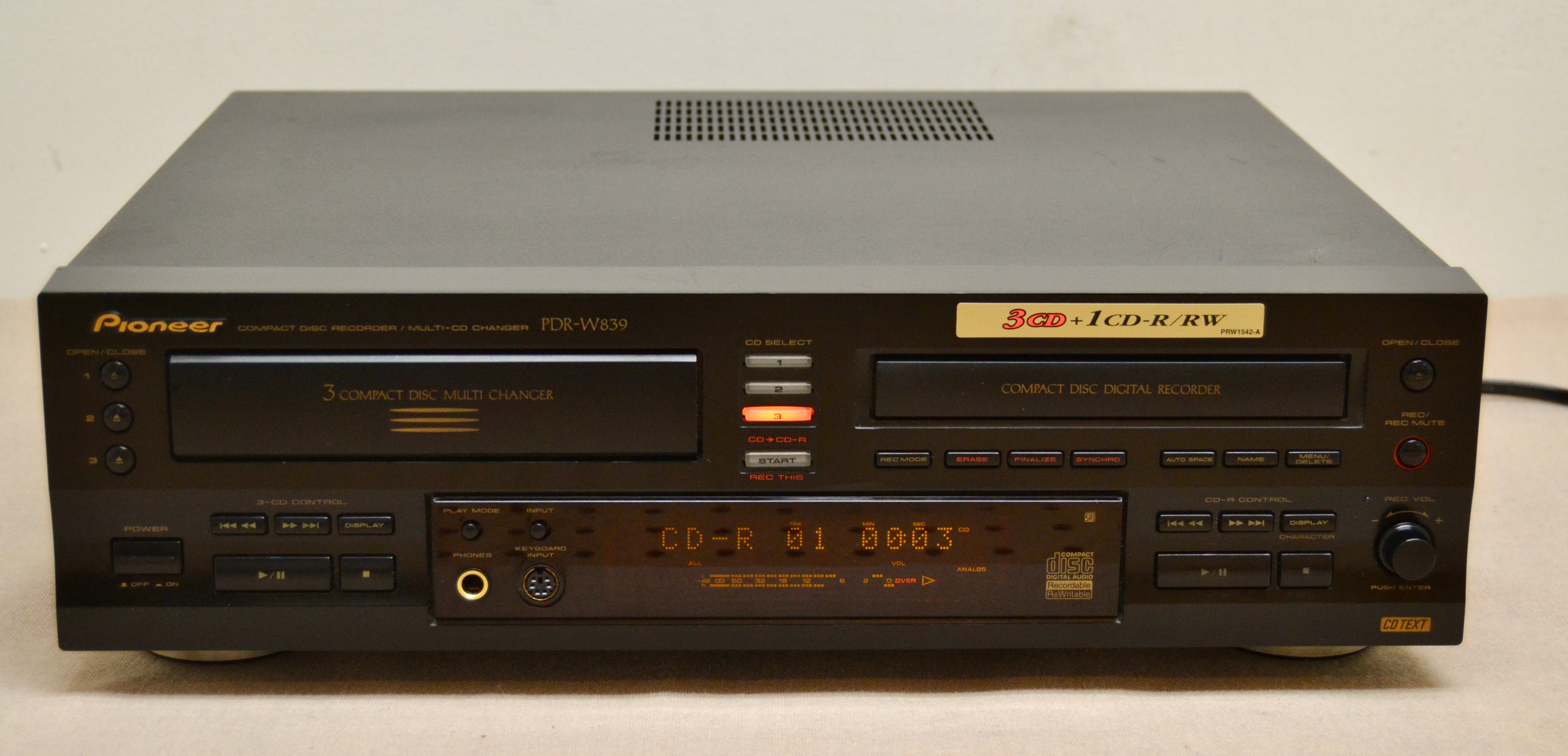 Pioneer PDR-W839 Compact Disc Changer / Recorder (2000-06) – The