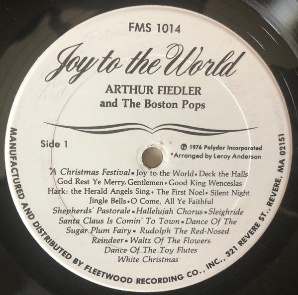 Arthur Fiedler And The Boston Pops Orchestra : Joy To The World / Joy From Fielder (LP, Comp)
