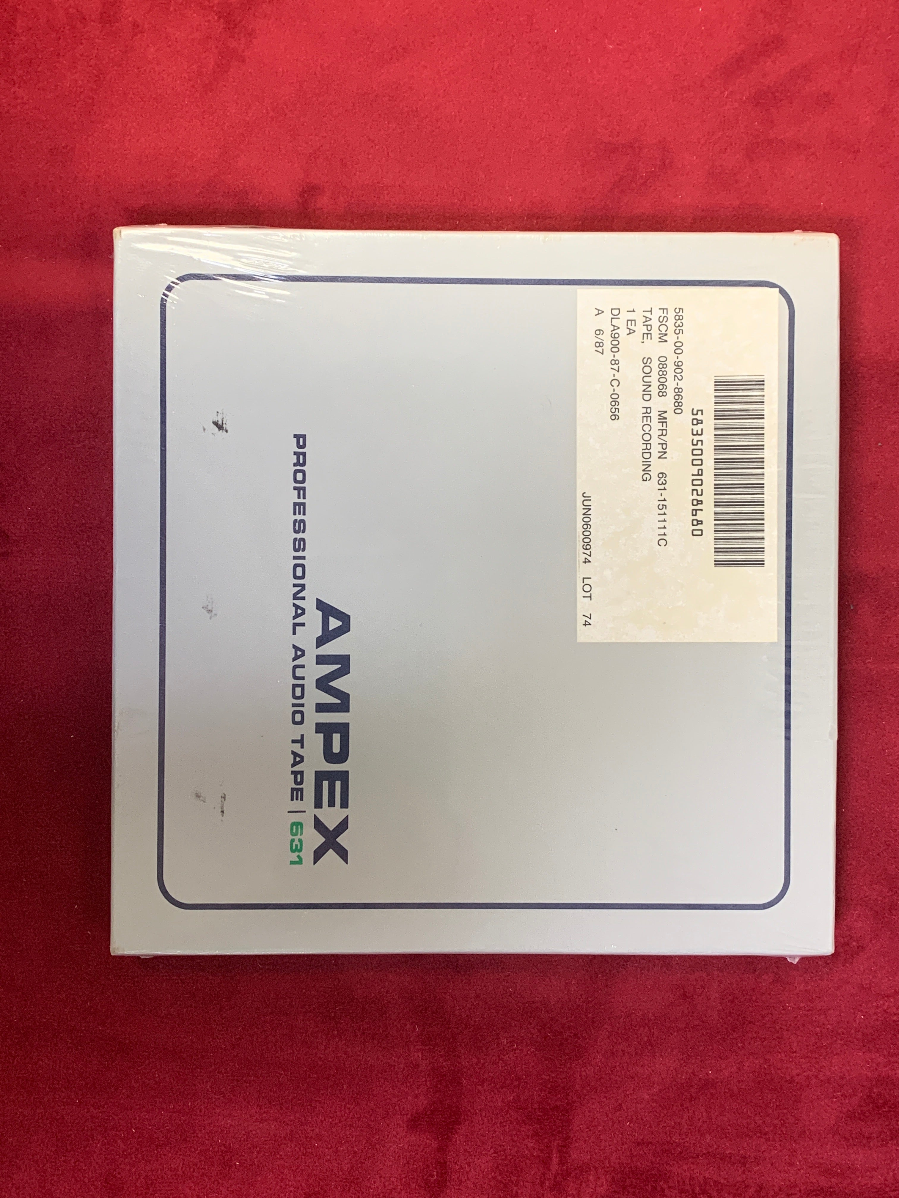 Ampex 631 Professional Recording Tape 7" 1200 FT * NOS SEALED