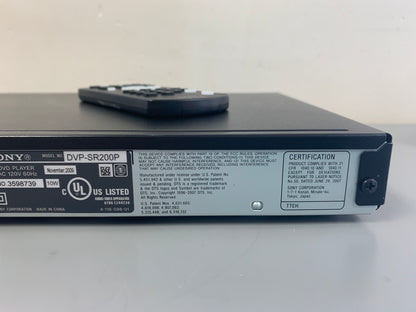 Sony DVP-SR200P DVD/CD Player * Remote