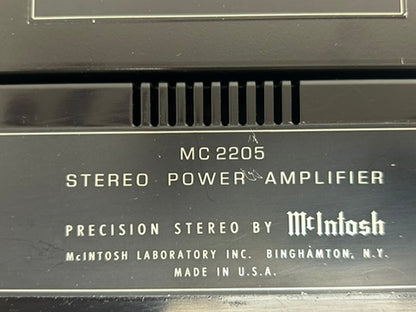 McIntosh MC2205 Stereo Power Amplifier * Fully Serviced * 200W RMS * Local Pickup Only