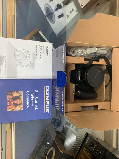 Olympus SP-59OUZ Digital Camera Bundle w/Accessories & Original Box