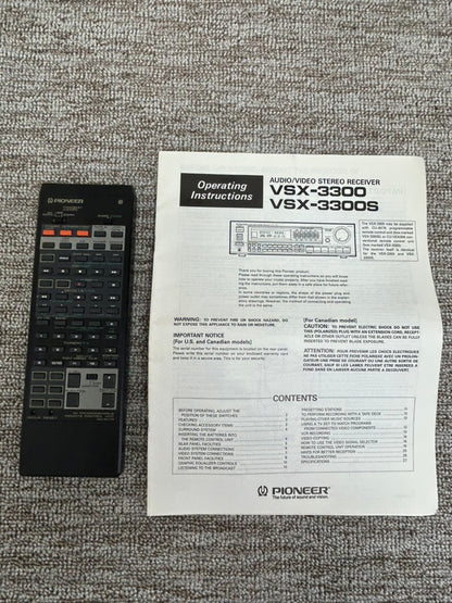 Pioneer VSX-3300 Stereo Receiver * Remote * Manual * Fully Serviced * 80W RMS