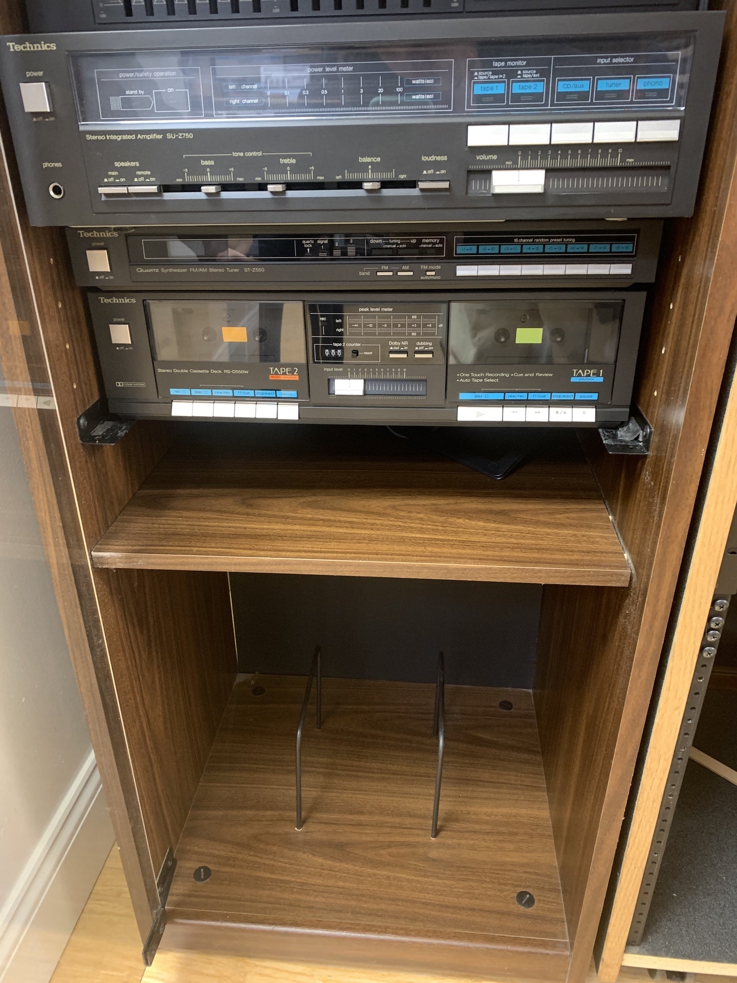 Technics Complete Stereo Rack * 1985 * 100W RMS Amp * Tuner * Eq * Dou ...