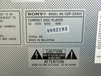 Sony CDP-CX400 CD Changer * 400 Discs * Remote * Fully Serviced * New Belts