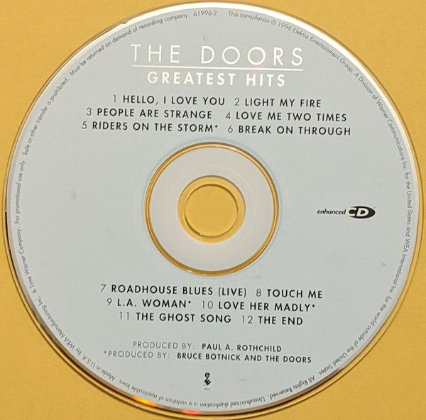 The Doors : Greatest Hits (CD, Comp, Enh, Promo, RE, RM, WEA)