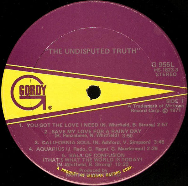 The Undisputed Truth : The Undisputed Truth (LP, Album)