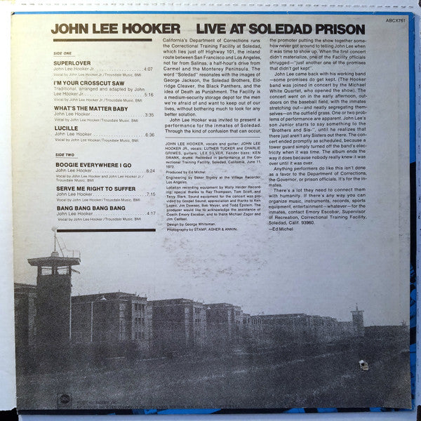 John Lee Hooker : Live At Soledad Prison (LP, Album)