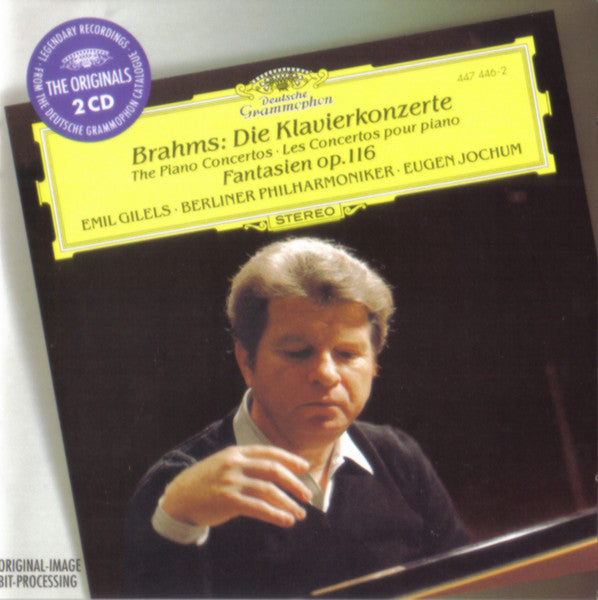 Brahms* - Emil Gilels, Berliner Philharmoniker, Eugen Jochum : Die Klavierkonzerte = The Piano Concertos = Les Concertos Pour Piano / Fantasien Op. 116 (2xCD, Comp, Club, RE, RM)