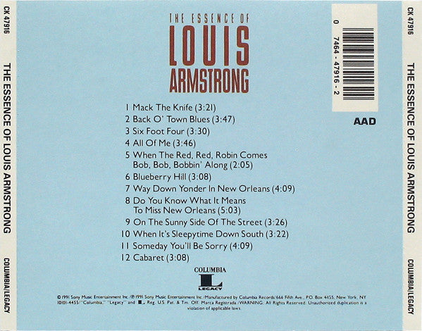 Louis Armstrong : The Essence Of Louis Armstrong (CD, Comp)