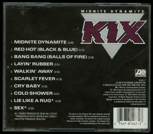Kix (3) : Midnite Dynamite (CD, Album, RP)