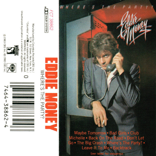 Eddie Money : Where's The Party? (Cass, Album)