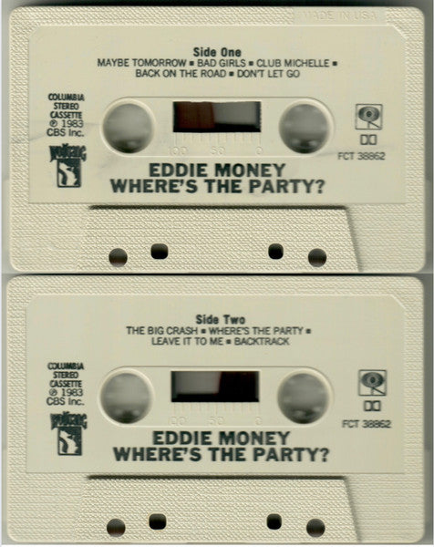 Eddie Money : Where's The Party? (Cass, Album)