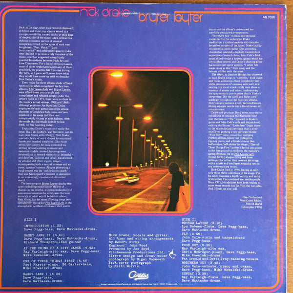 Nick Drake : Bryter Layter (LP, Album, RE)