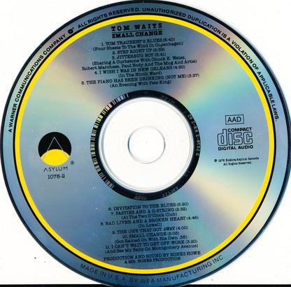 Tom Waits : Small Change (CD, Album, RE, RP)