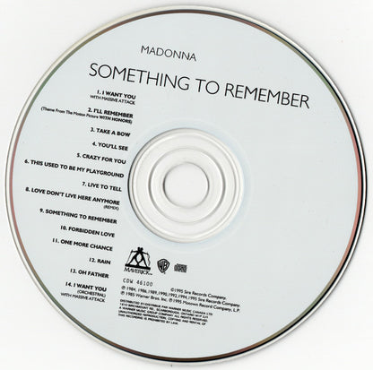 Madonna : Something To Remember (CD, Comp, Flo)