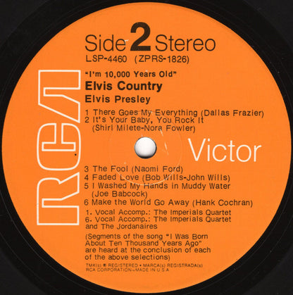 Elvis Presley : Elvis Country (I'm 10,000 Years Old) (LP, Album, Roc)