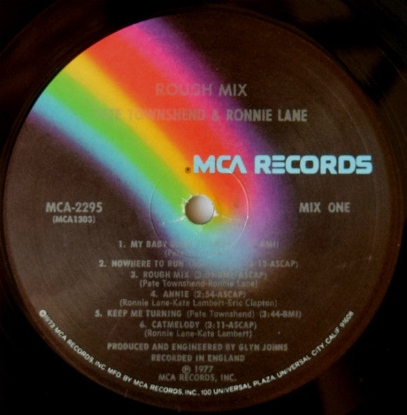Pete Townshend & Ronnie Lane : Rough Mix (LP, Album, RE, RP, Gat)