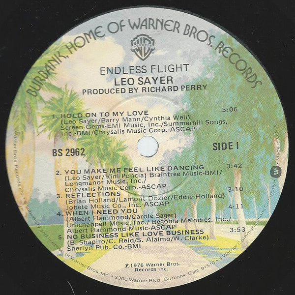 Leo Sayer : Endless Flight (LP, Album, Win)