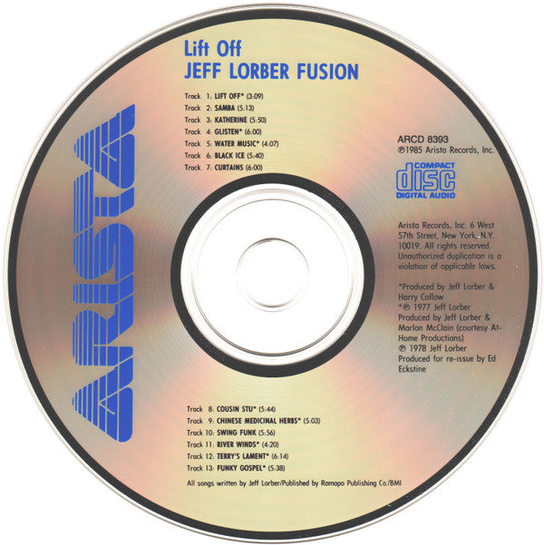 Jeff Lorber Fusion* : Lift Off (CD, Comp, RE)