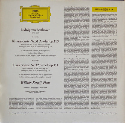 Ludwig Van Beethoven, Wilhelm Kempff : Klaviersonate Nr. 31 As-dur Op. 110, Klaviersonate Nr. 32 C-moll Op. 111 (LP, Album, Red)