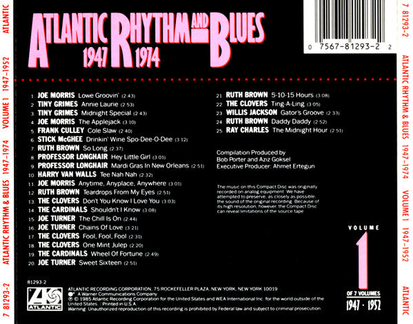 Various : Atlantic Rhythm & Blues 1947-1974, Volume 1 1947-1952 (CD, Comp)