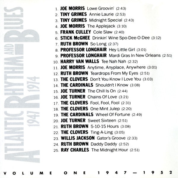 Various : Atlantic Rhythm & Blues 1947-1974, Volume 1 1947-1952 (CD, Comp)