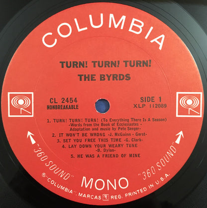 The Byrds : Turn! Turn! Turn! (LP, Album, Mono, Pit)
