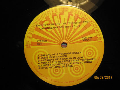 Johnny Cash And The Tennessee Two* : Original Golden Hits Volume II (LP, Comp)