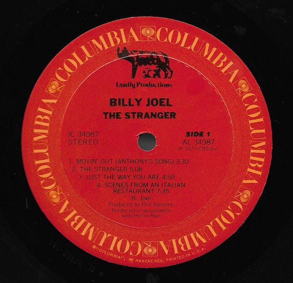 Billy Joel – The Stranger – Vinyl (LP, Album), 1977