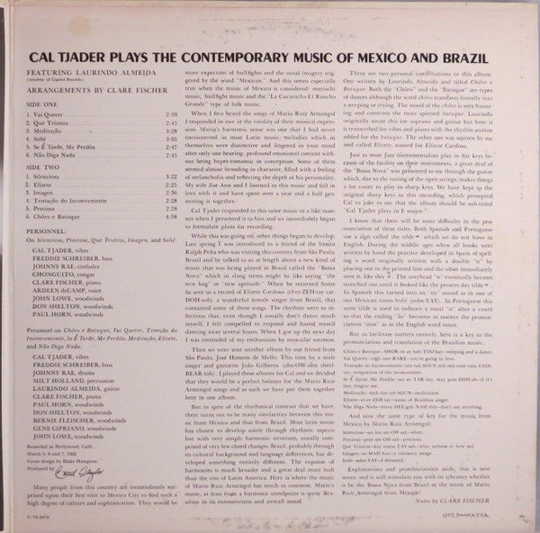 Cal Tjader : Plays The Contemporary Music Of Mexico And Brazil (LP, Album, Mono, Gat)