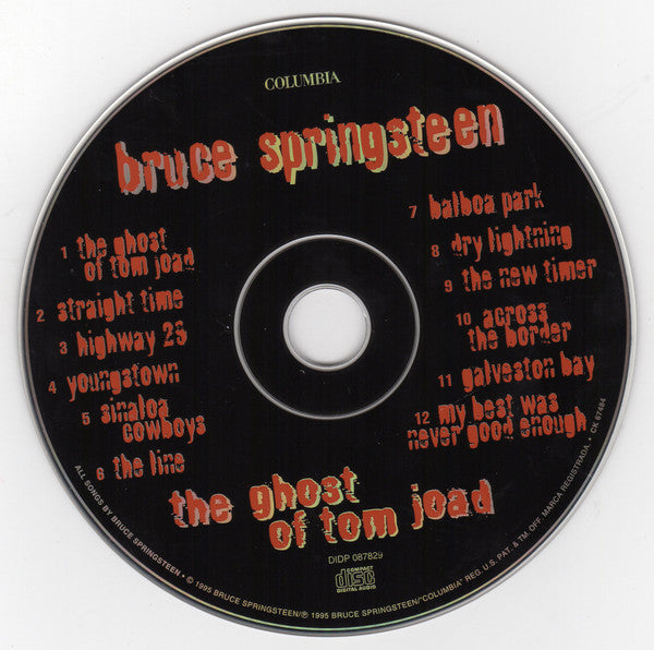 Bruce Springsteen : The Ghost Of Tom Joad (CD, Album, RE)