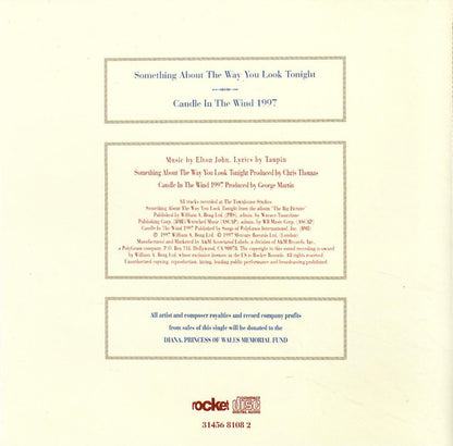 Elton John : Something About The Way You Look Tonight / Candle In The Wind 1997 (CD, Single)