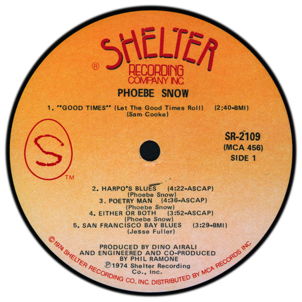 Phoebe Snow : Phoebe Snow (LP, Album, Pin)