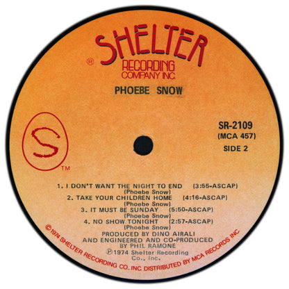 Phoebe Snow : Phoebe Snow (LP, Album, Pin)