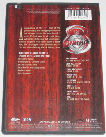 Various : MTV Unplugged Classic Moments (DVD-V, Comp, NTSC)
