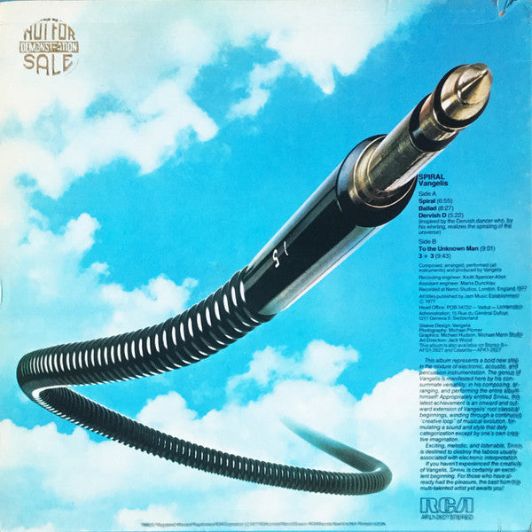Vangelis : Spiral (LP, Album, Ind)