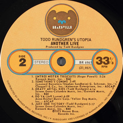Todd Rundgren's Utopia* : Another Live (LP, Album, Pit)