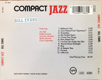 Bill Evans : Bill Evans (CD, Comp, RM)