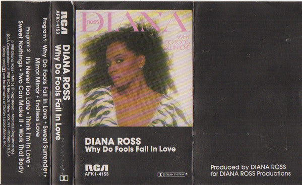 Diana Ross : Why Do Fools Fall In Love (Cass, Album)
