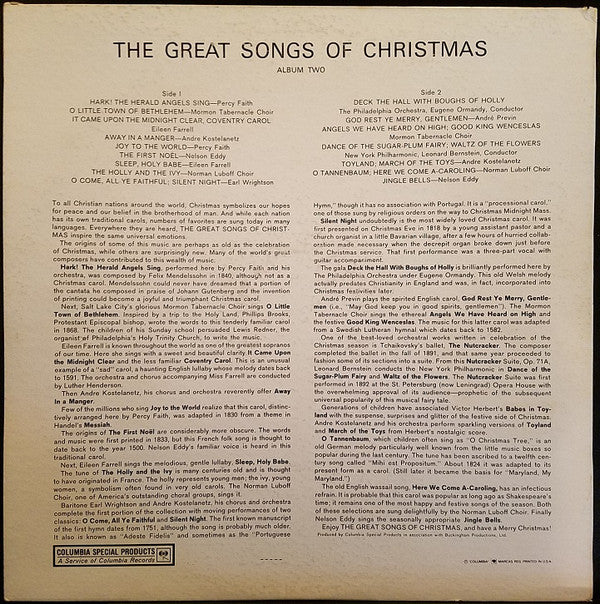 Various : The Great Songs Of Christmas Album Two (LP, Album, Comp, Ltd, Hol)