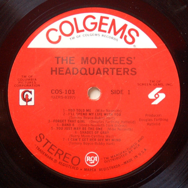 The Monkees : Headquarters (LP, Album, MGM)