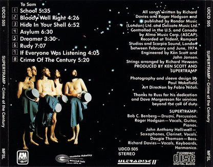 Supertramp : Crime Of The Century (CD, Album, Ltd, RE, RM)