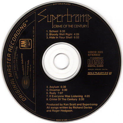 Supertramp : Crime Of The Century (CD, Album, Ltd, RE, RM)