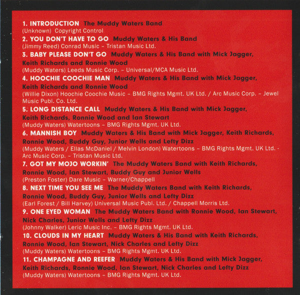 Muddy Waters & The Rolling Stones : Checkerboard Lounge Live Chicago 1981 (CD, Album, RE)