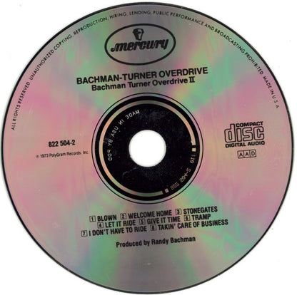 Bachman-Turner Overdrive : Bachman-Turner Overdrive II (CD, Album, RE)