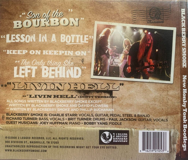 Blackberry Smoke : New Honky Tonk Bootlegs (CD, EP, RE, Dig)